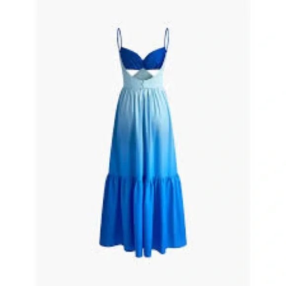 Commense Blue Ombre Cut-Out Dress - Picture 2 of 4